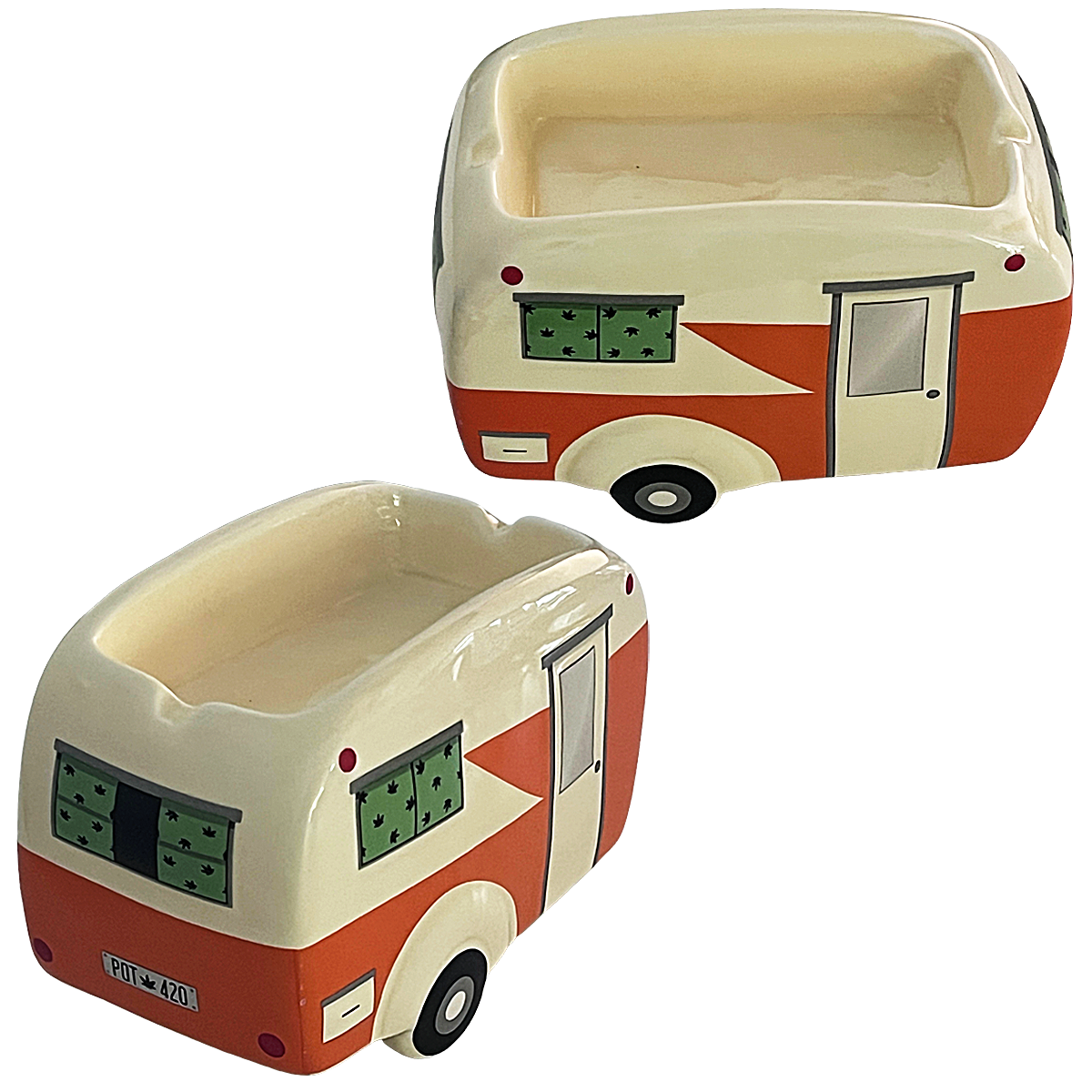 Fujima Camper Vintage Ceramic Ashtray (FC88223) | 6 inches product image